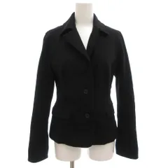 ストロベリーフィールズ STRAWBERRY-FIELDS テーラードジャケット ウール 黒 ブラック 1B 総裏地 /GV ■YHS16