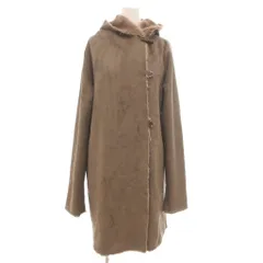 ロッソ ROSSO アーバンリサーチ 美品 フェイクムートンロングコート F ベージュ フード付き /YJ ■YHS16