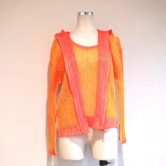 PLEATS PLEASE プリーツ プリーズ イッセイミヤケ ベスト パーカー タンクトップ  サイズ3 蛍光 オレンジ 90s _SBW_D0227-F00Aのサムネイル