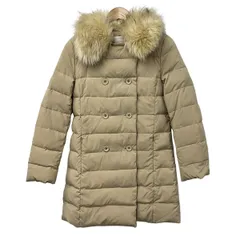 ユナイテッドアローズ グリーンレーベル ダウンコート サイズ36 S レディース美品  - ベージュ 長袖/冬