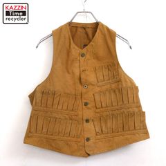DEGNER ウエスタンレザーベスト フリンジ コンチョ デッドストック M