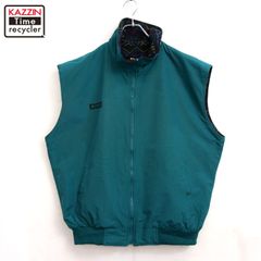 90s・名作】コロンビア／リバーシブル フリースベスト 総柄×無地 