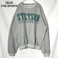 【GEAR FOR SPORTS】カレッジロゴ ステッソン大学 STETSON UNIVERSITY スウェット トレーナー プルオーバー グレー US古着 USA輸入 Ssize