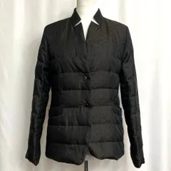 Daks ダックス ダウンジャケット 40 ダークブラウン 総柄 レディース 日本製