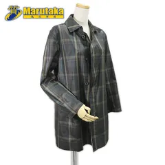 【 マッキントッシュフィロソフィー  チェック柄 ナイロンコート 】 MACKINTOSH PHILOSOPHY ステンカラーコート ジャケット 中古 66-0212 逸品質屋 丸高 甲子園店 送料無料 質屋出品 兵庫県 西宮市 古着 衣類 衣料