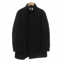 オリヒカ ORIHICA スタンドカラーコート ウール LL 黒 ブラック フロントフライ GS1501-06 /AE ■YHS10
