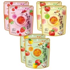 meito 名糖 とけだす果実の紅茶 (アップル＆ピーチ/ストロベリー & ラズベリー/ユズ& アップル) 各2袋（5P入）