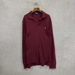 ポロ ラルフローレン カラーTシャツ 長袖 刺繍ロゴ L A07398