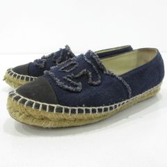 CHANEL シャネル エスパドリーユ ココマーク キャンバス 38 - メルカリ