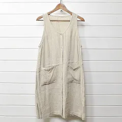 ネストローブ リネン ノースリーブ ワンピース nest robe｜21i1619*A