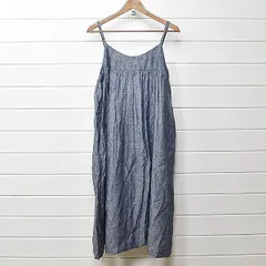 ネストローブ リネン ワンピース ネイビー nest robe｜21l0714