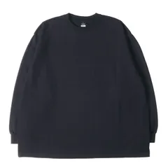 【美品】Graphpaper グラフペーパー Tシャツ ネイビー 紺 サイズ:F | クルーネック ロングスリーブ ポケット Tシャツ (L/S Crew Neck Tee) | トップス カットソー 長袖【メンズ】【中古】
