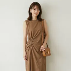 1136 ユナイテッドアローズ ウエストツイスト マキシワンピース コットン