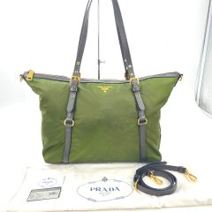 美品】PRADA テスート ナイロン ハンドバッグ 三角ロゴプレート