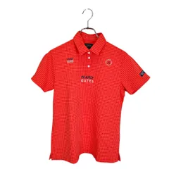 PEARLY GATES パーリーゲイツ ゴルフ 24SS チェック柄 半袖 ポロシャツ 055-3260652 2 オレンジ×レッド レディース