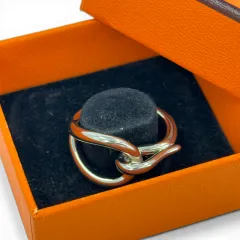 HERMES シルバー ジャンボ スカーフ リング