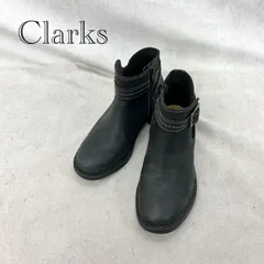 Clarks ショート ブーツ レザー 14885 シューズ 22cm ブラック  レディース 靴 _201068