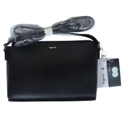 agnes b. アニエスベー VOYAGE ボヤージュ G784-VN01 レザー ショルダーバッグ ブラック系【極上美品】【中古】