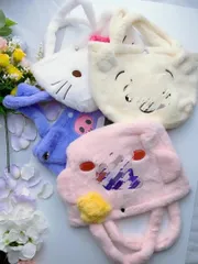 在庫処分セール【Z0014】もこもこフェイス ミニトートバッグ