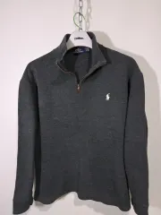ポロラルフローレン ハーフジップアップ スウェット グレー