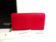 イヴ サンローラン Yves Saint Laurent ヴィンテージ YSL レザー ラウンドファスナー 長財布 【未使用保管品】