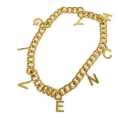 Givenchy ジバンシー ロゴ チャーム マイアミキューバン 23MM 喜平 極太 ロング チェーン GP ヴィンテージ メッキ ゴールド ネックレスのサムネイル