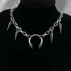 ネックレス ゴシック パンク スパイク チェーン ステンレス