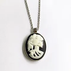 ネックレス ゴシック スカル カメオ 18インチ ペンダント パンク ヴィンテージ