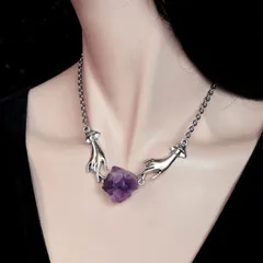 ネックレス 紫水晶 ハンドメイド ファッション 個性的デザイン 新作