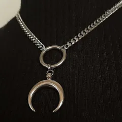 ネックレス 月形 チェーン ゴシック ヘビー 天体 ジュエリー