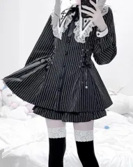 マズ クロス 刺繍 セットアップ(量産型 地雷系 サブカルチャー シークレットハニー リズリサ ディアマイラブ)