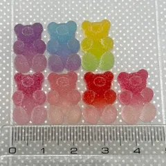 【グミベア30個セット　ネイルパーツ デコパーツ 3Dネイル ハンドメイド素材 レジン DIY セット 】
