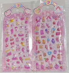 新品☆うさぎとくま☆３Dぷっくりシール　２枚セット