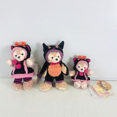 2013年 ハロウィン 黒猫 コウモリ ダッフィー ぬいば＆ストラップ4点