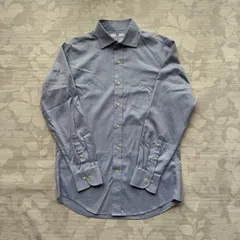 【ユニクロ】スーパーノンアイロンシャツ スリムフィット Mサイズ ブルー