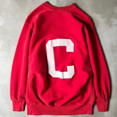 90s USA製 mvp ビッグ ロゴ 両面 プリント RWタイプ スウェット トレーナー L / 90年代 アメリカ製 オールド リバース レッド 赤 カレッジ