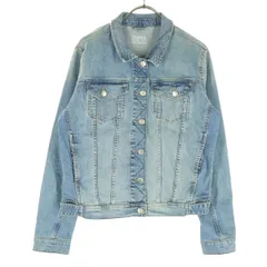 美品 ZARA BASIC ザラベーシック デニムジャケット M ブルー レディース 古着