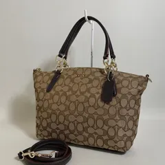 2602-322｜美品｜コーチ シグネチャー 2WAYバッグ ダークブラウン