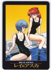 バンダイ エヴァンゲリオン/カードダス 1弾/(ノーマル) レイ&アスカ（スクール水着） 18