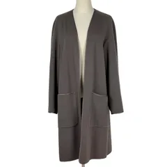 エルメス HERMES ノーカラー コート マルジェラ期 カシミヤ グレー レディース 【中古】