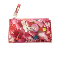 ディーゼル DIESEL 美品 フラグメントケース PLAY CARD HOLDER 3 カードケース コインケース Dロゴ ピンク X10003P6019のサムネイル