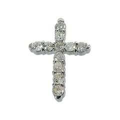 K18WG リバーシブル ブラックダイヤモンド0.80ct クロスペンダント