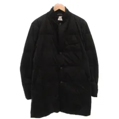 タケオキクチ TAKEO KIKUCHI ダウンコート スタンドカラー ひざ丈 3 黒 ブラック /FF ■ECD001
