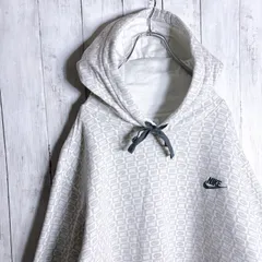 【海外モデル】ナイキ NIKE ホワイト 総柄 スウェット パーカー #re10