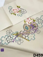 加賀友禅 九寸名古屋帯 桜 和楽器 正絹 D459 - メルカリ
