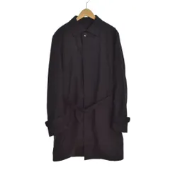 メンズビギ MEN'S BIGI ステンカラーコート 無地 ベルト付き 膝丈 ミドル丈 センターベント L 黒 ブラック MO143FC26 ■ECD001のサムネイル