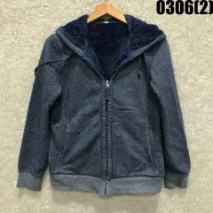 ユニクロ 起毛 WHO ジップアップ ネイビー L