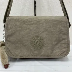 533　Kipling キプリング 2way　ショルダーバッグ　チャーム付き　モンキー　ゴリラ　ミニ　小さめ　ベージュ　レディース　軽量　カジュアル　シンプル　ポケット多数