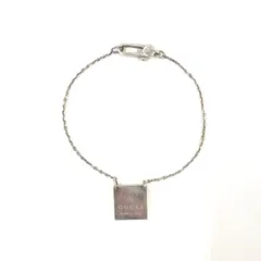 GUCCI GUCCIロゴ プレート SV925 シルバー ブレスレット・バングル シルバー