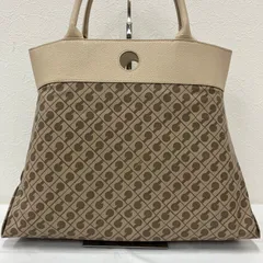 632　GHERARDINI　ゲラルディーニ ソフティ 　トートバッグ　ハンドバッグ　ベージュ　ブラウン　レディース　軽量　シンプル　きれいめ　モノグラム